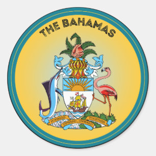 Emblem des bahamaischen Erbes Runder Aufkleber