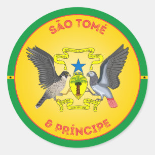 Emblem des Erbes von São Tomé und Principe Runder Aufkleber