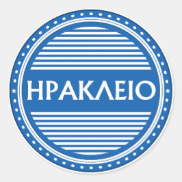 Emblem des Heraklion City Pride – Griechische Iden Runder Aufkleber