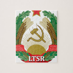 Emblem des litauischen SSR - Lietuvos TSR Herbas