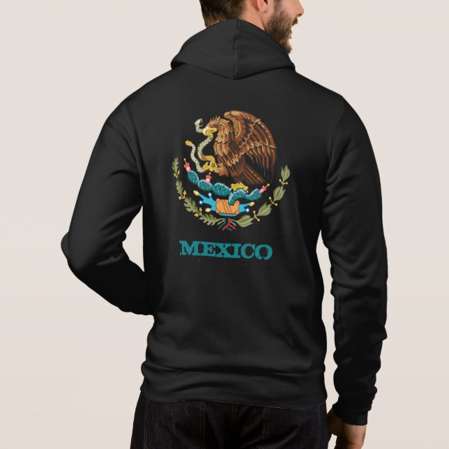 Emblem des mexikanischen Eagle, Fahnenmode Hoodie (Rückseite)