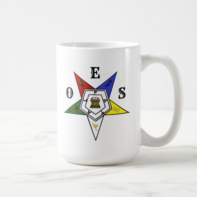 Emblem des Ordens des Eastern Star Kaffeetasse (Rechts)