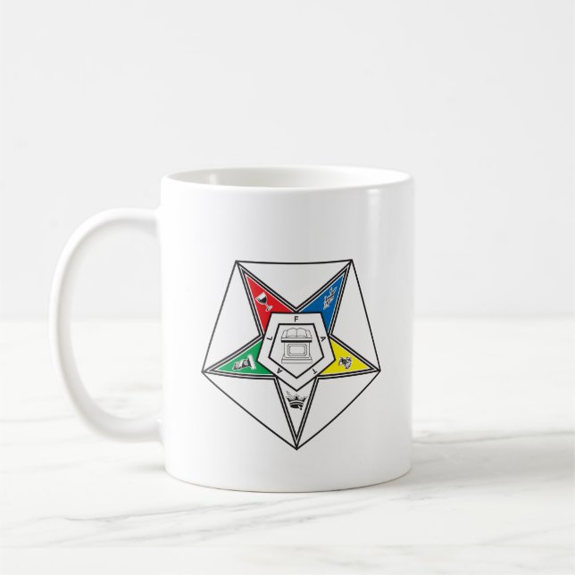 Emblem des Order of the Eastern Star Kaffeetasse (Links)