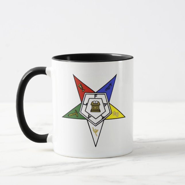 Emblem des Order of the Eastern Star Tasse (Links)