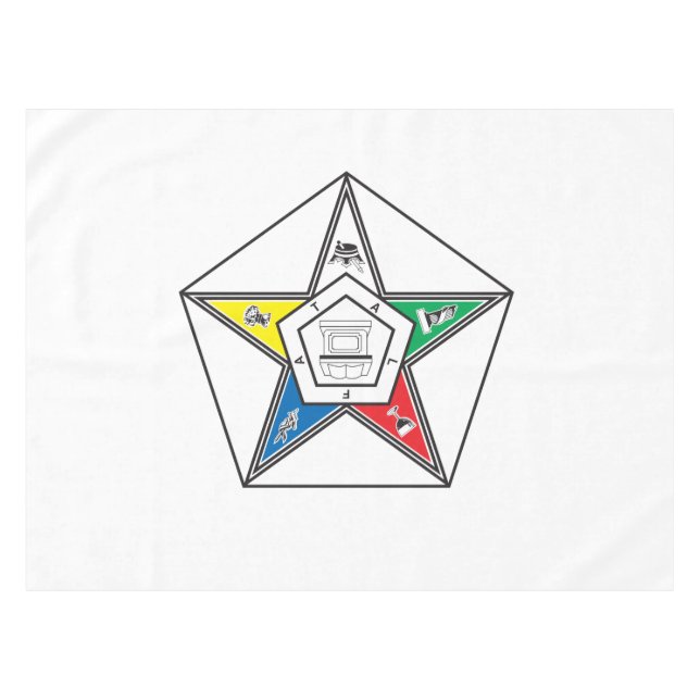 Emblem des Order of the Eastern Star Tischdecke (Vorderseite (Horizontal))