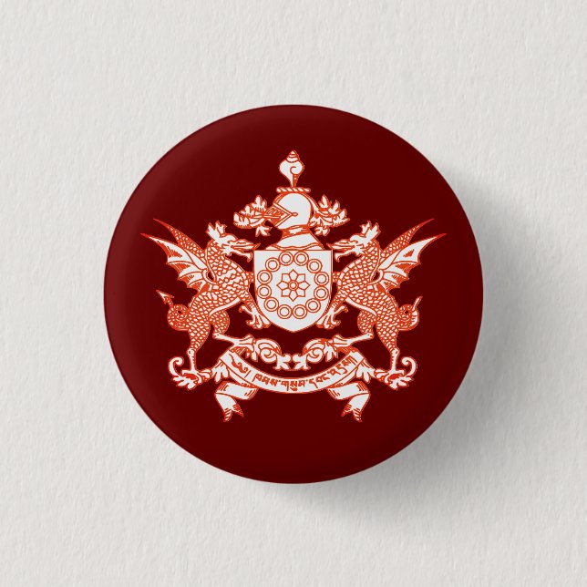 Emblem des Sikkim-Staat - INDIEN Button (Vorderseite)