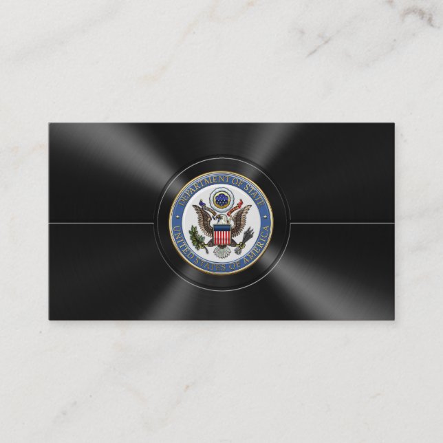 Emblem des U.S. Department of Staat (DoS) [3D] Visitenkarte (Vorderseite)