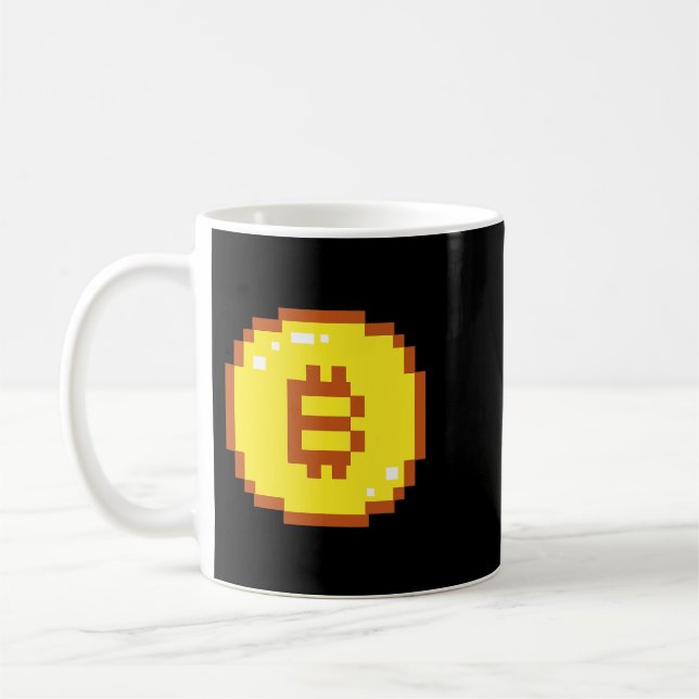 Emblem für das Bitcoin-Logo Kryptoblocker-Blockcha Kaffeetasse (Links)