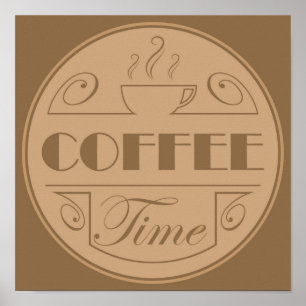 Emblem für die Kaffeezeit Poster