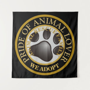 Emblem für Tierfreunde Wandteppich