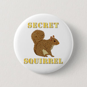Emblem - Geheimes Eichhörnchen mit Text Button