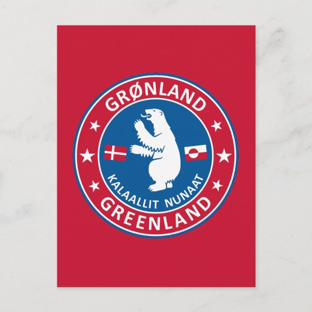 Emblem Grönlands Postkarte (Vorderseite)