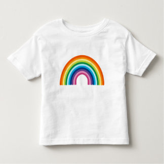 Emblem mit dem Minimalistischen, hellen Regenbogen Kleinkind T-shirt