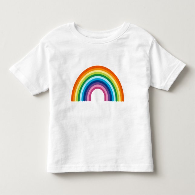 Emblem mit dem Minimalistischen, hellen Regenbogen Kleinkind T-shirt (Vorderseite)