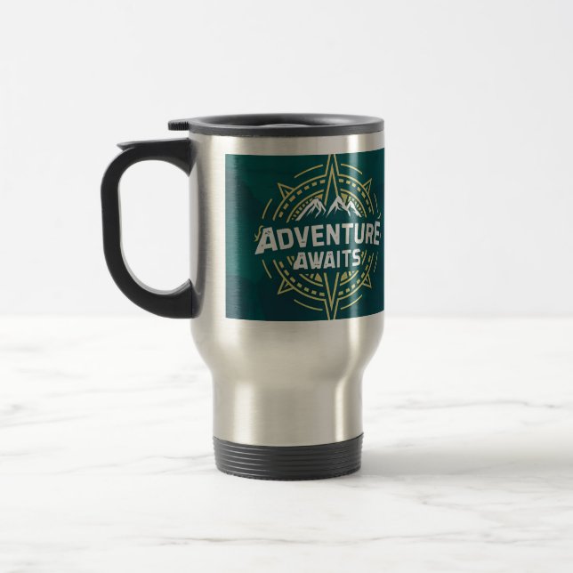 Emblem Mug Adventure Travel pour les amateurs d'av (Gauche)
