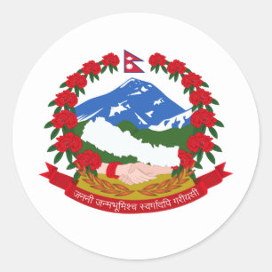 Emblem Nepals, Nepal Runder Aufkleber