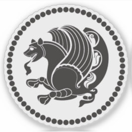 Emblem of the Sasanian Empire (Simurgh), Iran Aufkleber