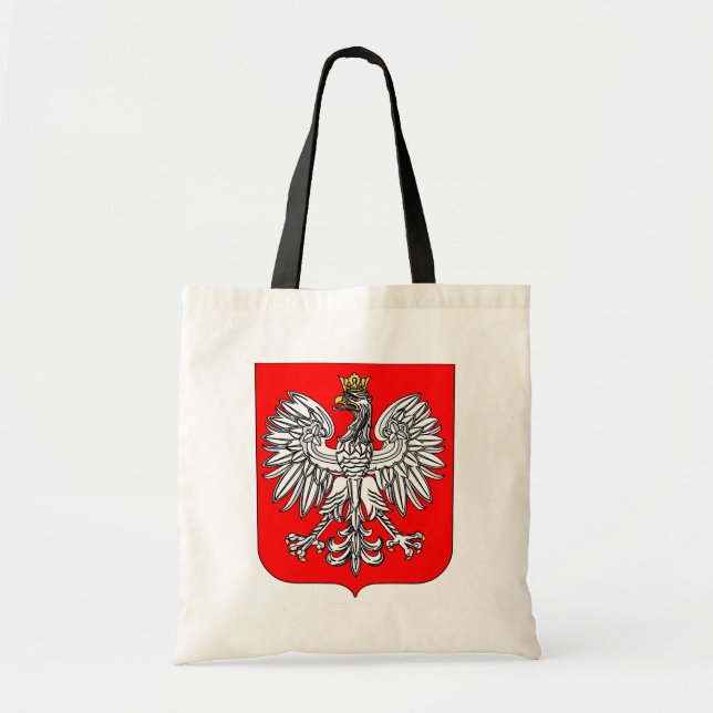 Emblem Polens Tote Tasche (Vorne)
