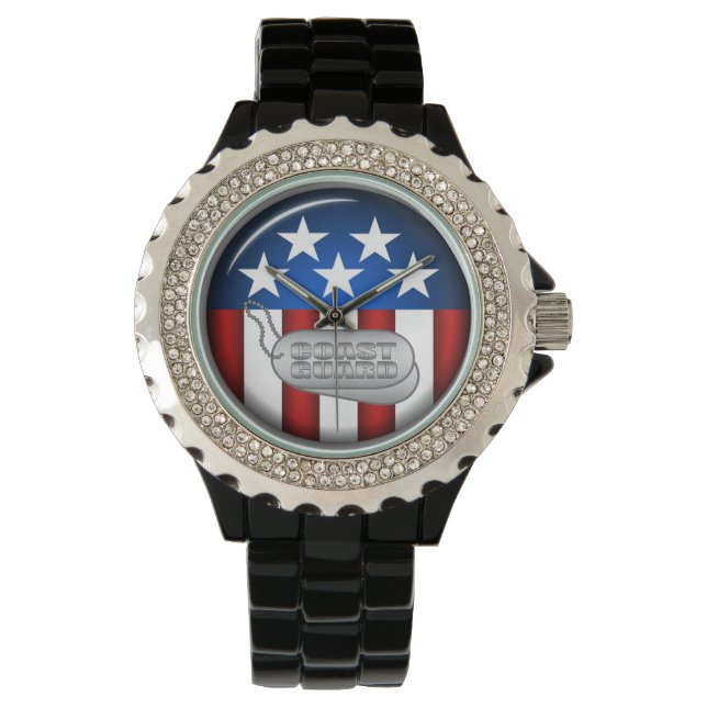 Emblem-Siegel-Logo-Design #1 der Coast Guard Armbanduhr (Vorderseite)