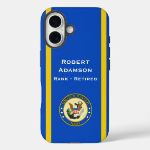 Emblem und Farben der US-Marine personalisieren iPhone 16 Hülle