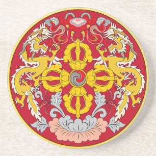 Emblem von Bhutan (རྒྱ ལ ་ ཡོ ང Untersetzer