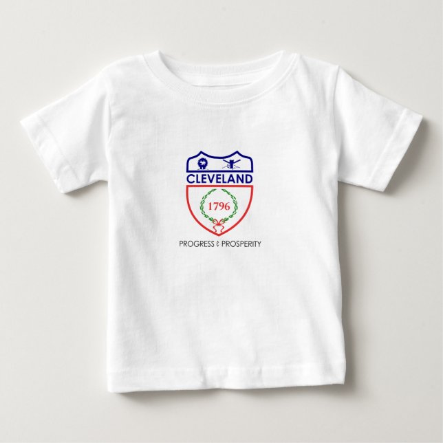 Emblem von Cleveland, Ohio Baby T - Shirt (Vorderseite)