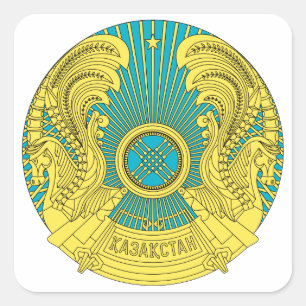 Emblem von Kasachstan Quadratischer Aufkleber