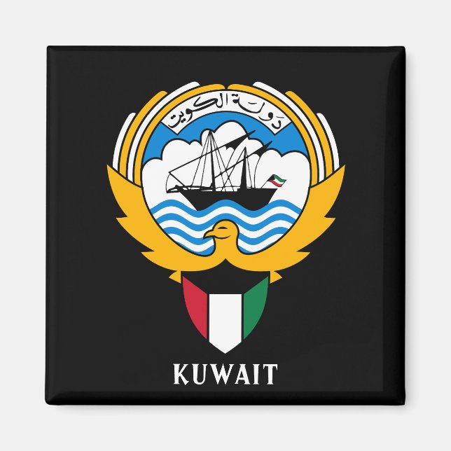 Emblem von Kuwait Magnet (Vorne)