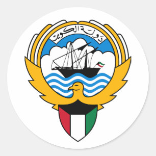 Emblem von Kuwait Runder Aufkleber