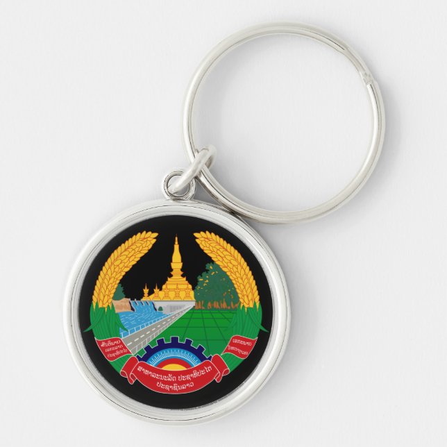 Emblem von Laos Schlüsselanhänger (Vorne)