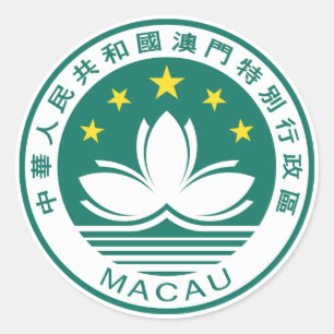 Emblem von Macau Runder Aufkleber