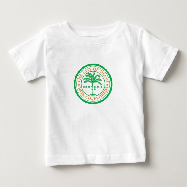 Emblem von Miami, Florida Baby T - Shirt (Vorderseite)