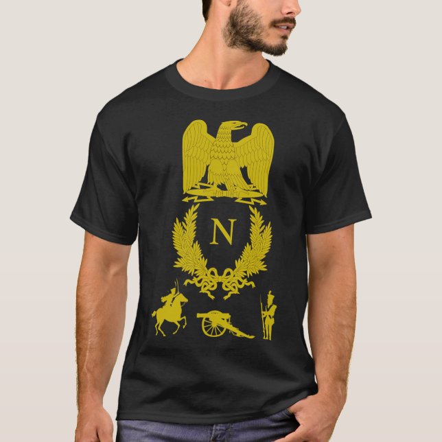 Emblem von Napoleon Bonaparte - Militärgeschichte  T-Shirt (Vorderseite)