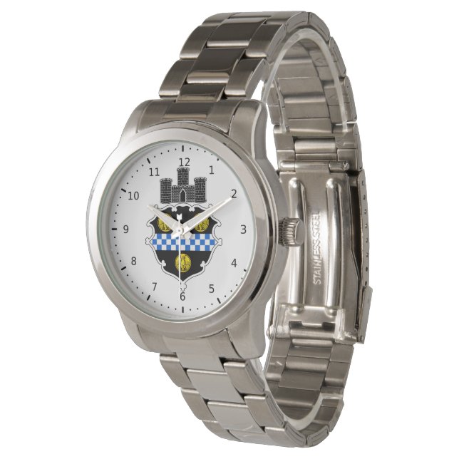 Emblem von Pittsburgh, Pennsylvania Armbanduhr (Schrägansicht)