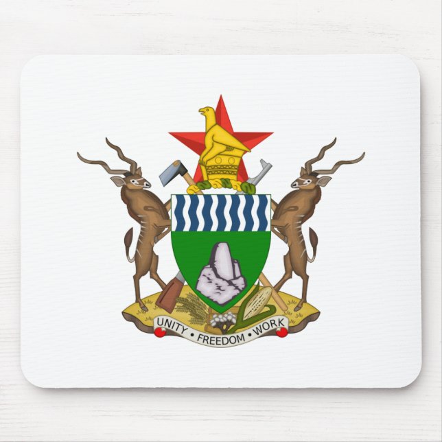 Emblem von Simbabwe Mousepad (Vorne)