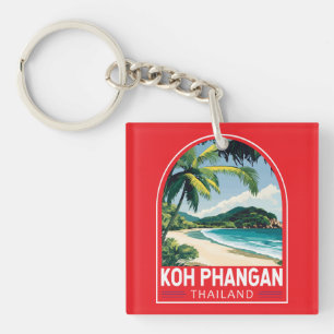 Emblème d'art de voyage Koh Phangan Thaïlande