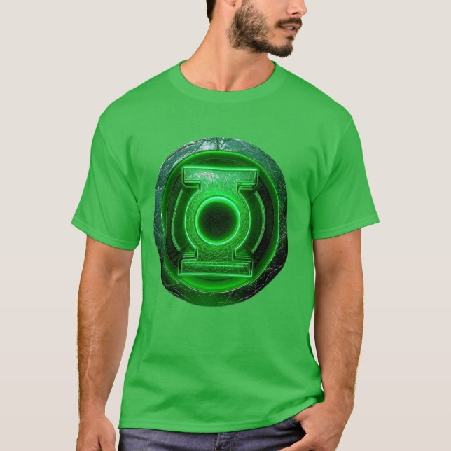 Emblème de puissance de lanterne verte T-shirt gra (Devant)