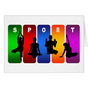 Emblème multicolore de yoga