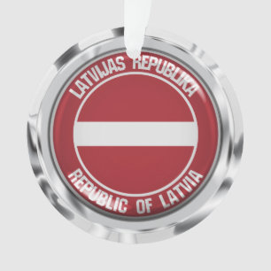 Emblème rond de Lettonie