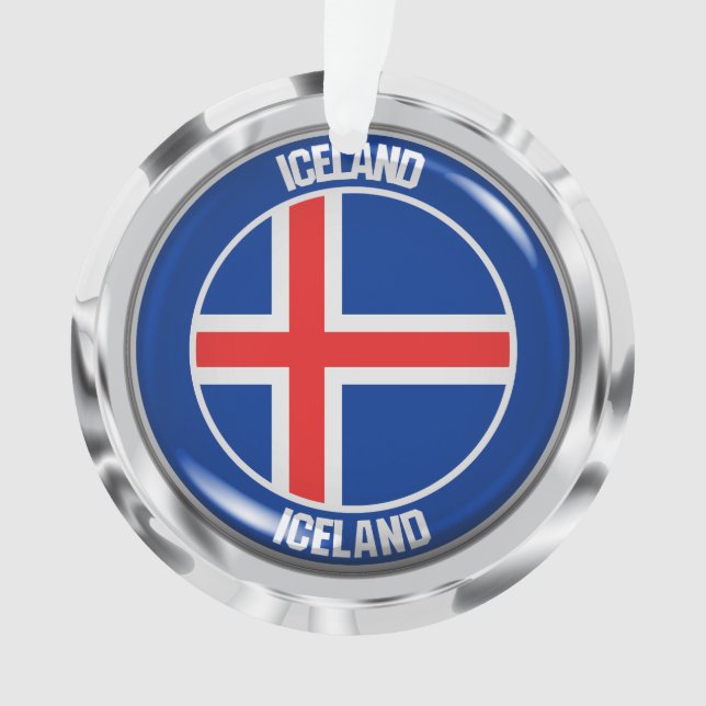 Emblème rond Islande (devant)