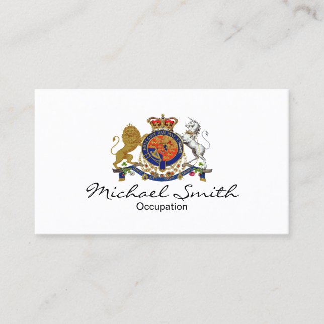 Emblème royal ~ Carte de visite / Unisex (Devant)