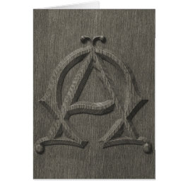 Embossed Alpha Omega Card