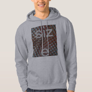 Embossed Ash Gray Maroon Checkered: Eine moderne K Hoodie