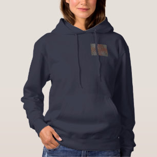 Embossed Ash Gray Maroon Checkered: Eine moderne K Hoodie