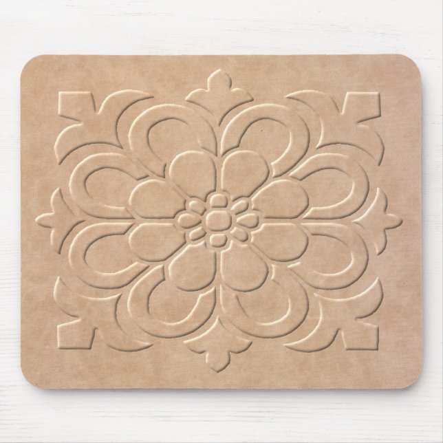 Embossed Blume Design Mousepad (Vorne)