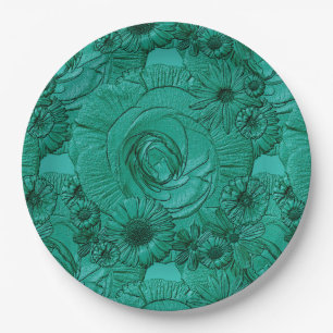 Embossed Blume-Jade Green PAPER TELLER