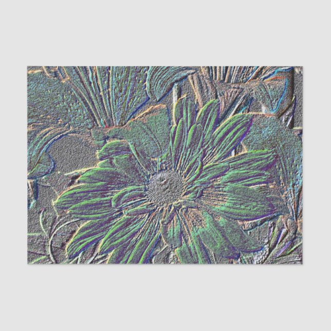 Embossed-Blume Seidenpapier (Vorderseite)