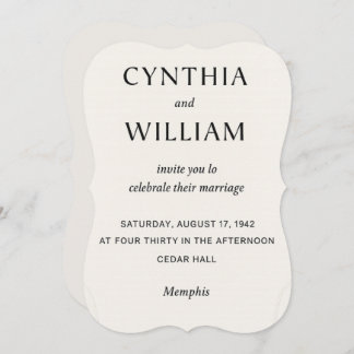 Embossed Cutout - Wedding Invitation Einladung