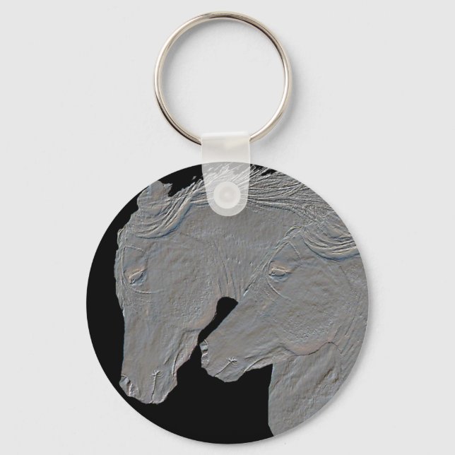 Embossed Horses Schlüsselanhänger (Vorderseite)
