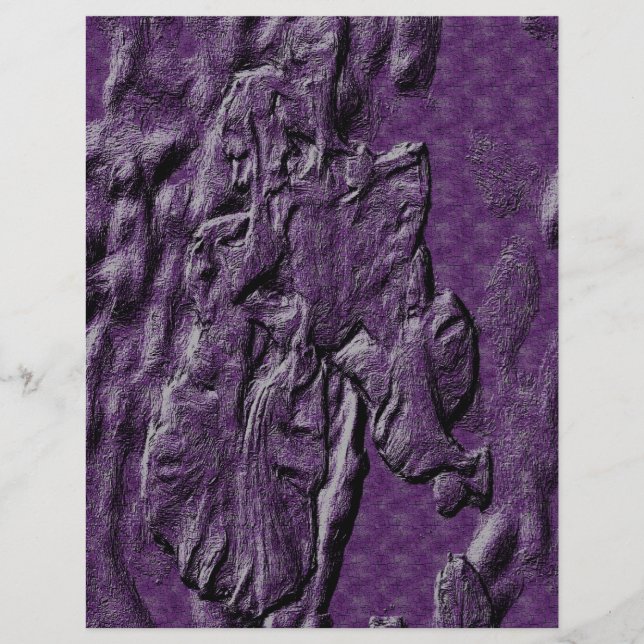 Embossed Iris Lila Blumenhandbuch (Vorderseite)